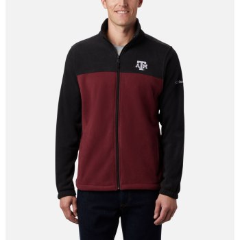 Columbia Collegiate Flanker III Fleece - Texas A&M, Chamarras Negros Vino Oscuro Para Hombre | 05792